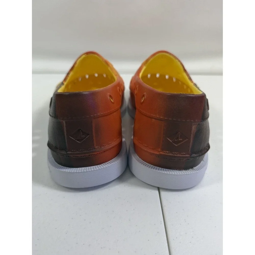 Sperry Jaws Authentic Orange Sunset Ocean Float JAWS Boat Shoes Womens 5 W/ Box